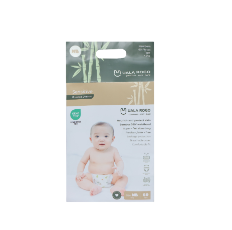 Tã dán UalaRogo size NB 60 miếng (cho bé dưới 5kg)