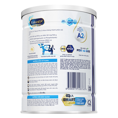 Sữa bột Enfamil A2 Neuropro Follow Up Formula số 2 (đạm quý A2) 800g (6 - 12 tháng)