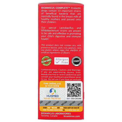 Men vi sinh 10 chủng BioAmicus Complete 10ml