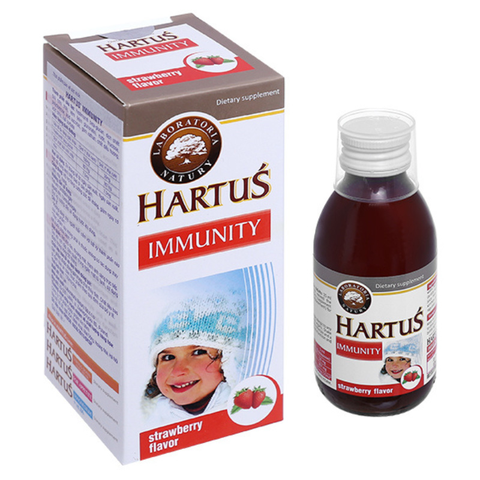 Siro Hartus Immunity hỗ trợ tăng đề kháng hương dâu, 150 ml dạng uống (từ 4 tháng)