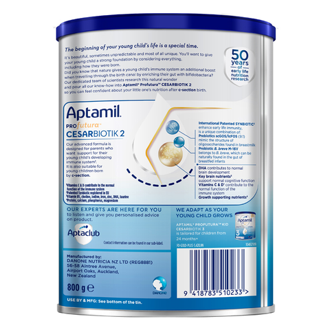 Sữa bột Aptamil Profutura Cesarbiotik số 2 800g (1 - 2 tuổi)