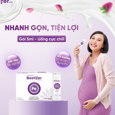 Bestifer Mom- Hỗ trợ bổ sung sắt, hỗ trợ giảm thiếu máu do thiếu sắt