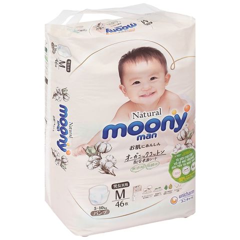 Tã quần Moony Natural size M 46 miếng (5 - 10 kg)