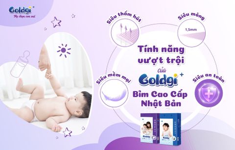 Tã quần GOLDGI X5 size XL 44 miếng (cho bé từ 12-17kg)