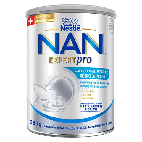 Sữa bột NAN Expert Pro Lactose Free 380g (0 - 3 tuổi) dành cho trẻ không dung nạp đường lactose