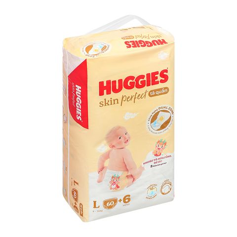Tã quần Huggies Skin Perfect size L 60+6 miếng (9-14 kg)