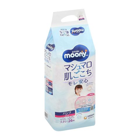 Tã quần cho bé gái Moony man size XXL 26 miếng (13 - 28 kg)