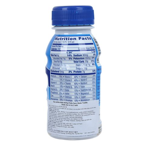 Sữa nước Pediasure vanilla 237ml cho bé trên 2 tuổi