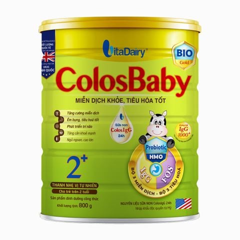 Sữa bột ColosBaby Bio Gold 2+ (sữa non) hương vani 800g (từ 2 tuổi)