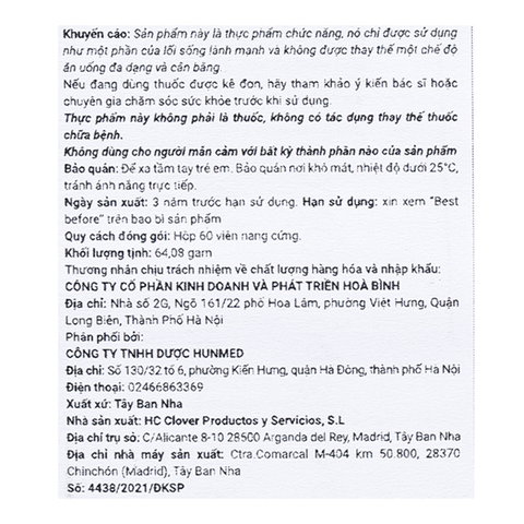 Viên uống bổ sung canxi Aplicaps Menacal (60 viên)