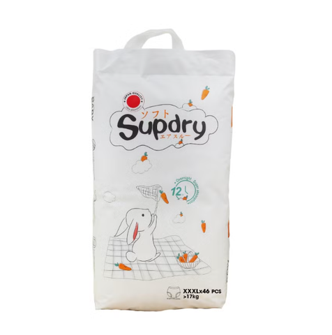 Tã quần Supdry trắng size XXXL 46 miếng (cho bé trên 17kg)