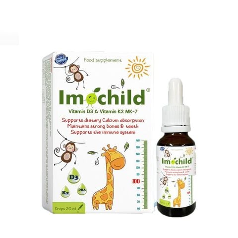Vitamin D3K2 DHA Imochild 20ml (từ 0 tháng)