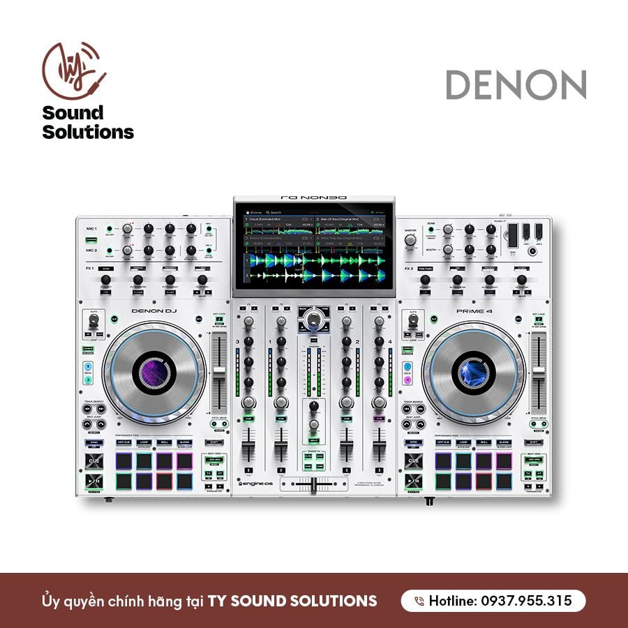 BÀN DJ CHÍNH HÃNG - DENON PRIME 4+ WHITE