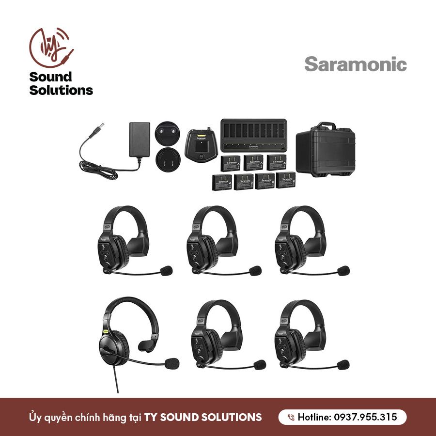 HỆ THỐNG TAI NGHE BỘ ĐÀM CHÍNH HÃNG - SARAMONIC WITALK WT6S