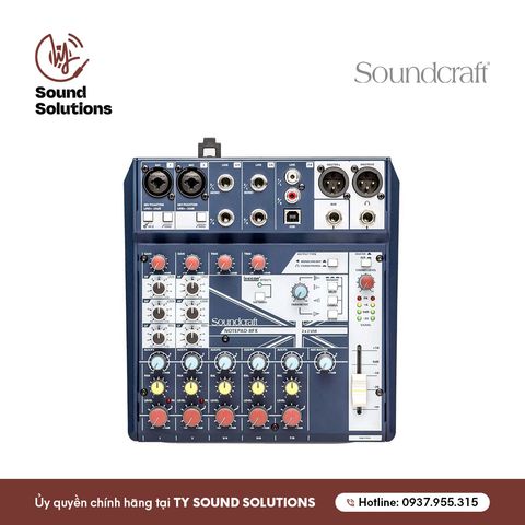 BÀN MIXER ANALOG CHÍNH HÃNG - SOUNDCRAFT NOTEPAD-8FX 