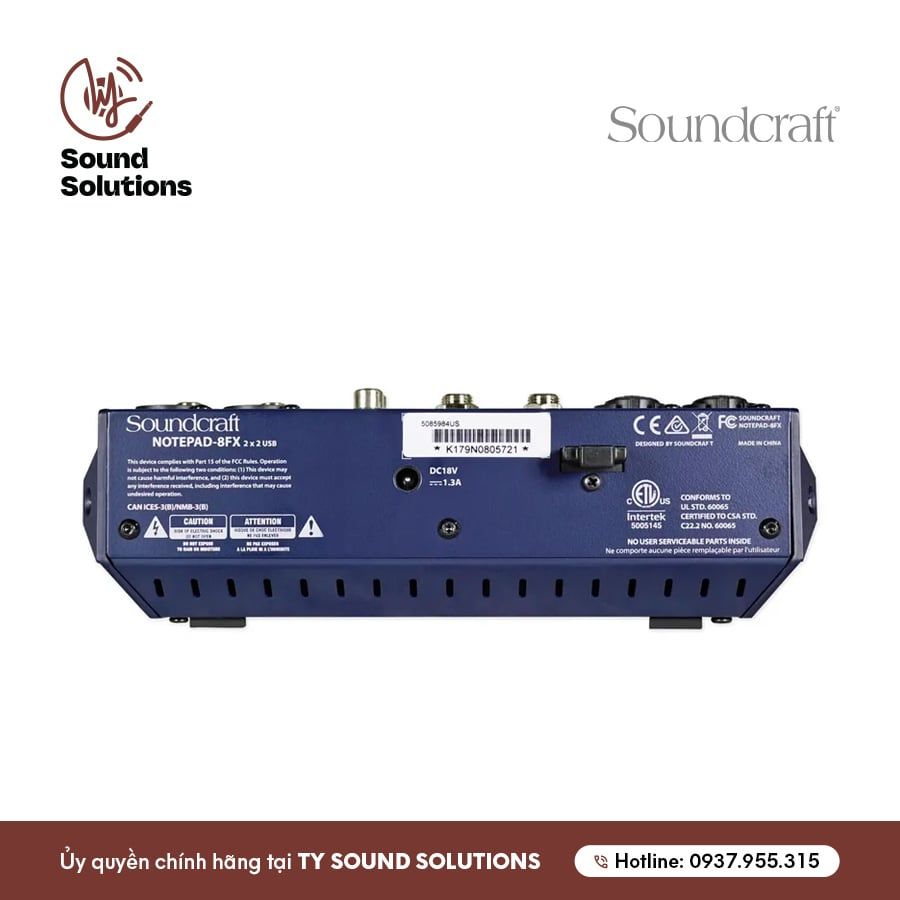 BÀN MIXER ANALOG CHÍNH HÃNG - SOUNDCRAFT NOTEPAD-8FX