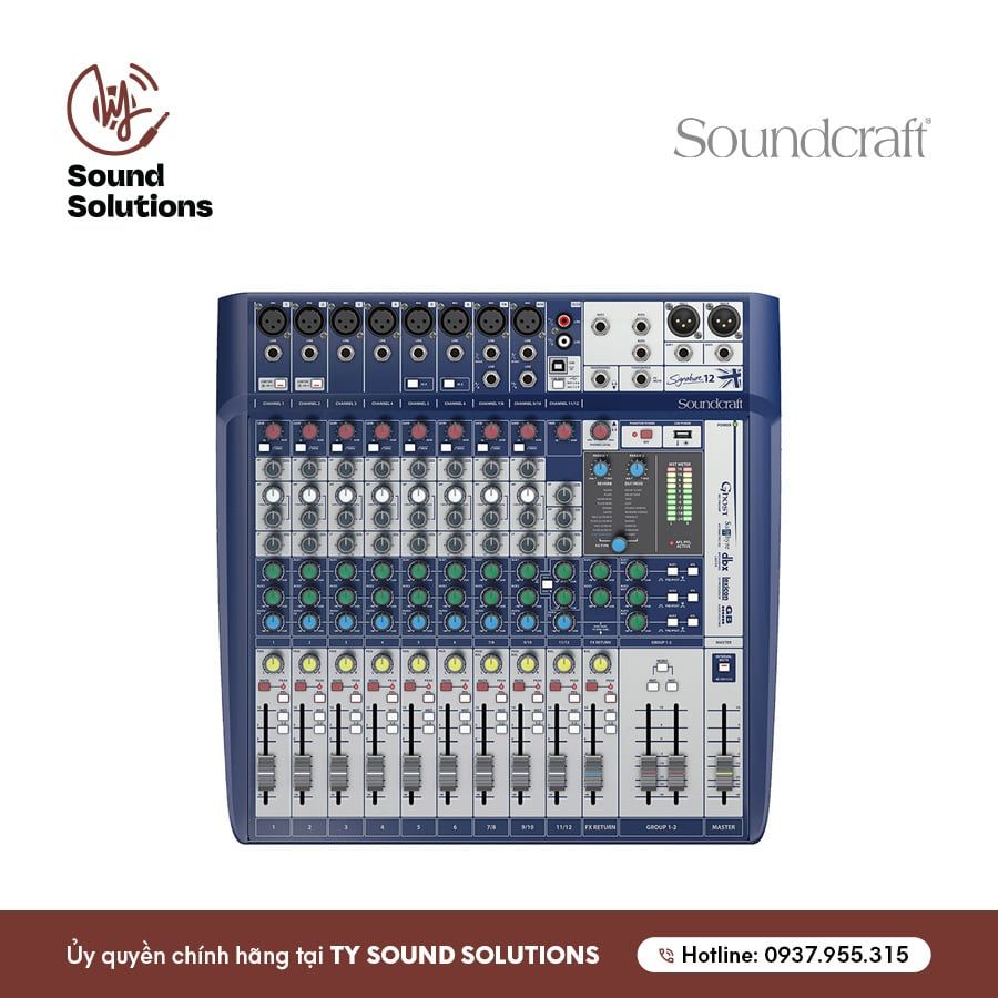 BÀN MIXER ANALOG CHÍNH HÃNG - SOUNDCRAFT SIGNATURE 12