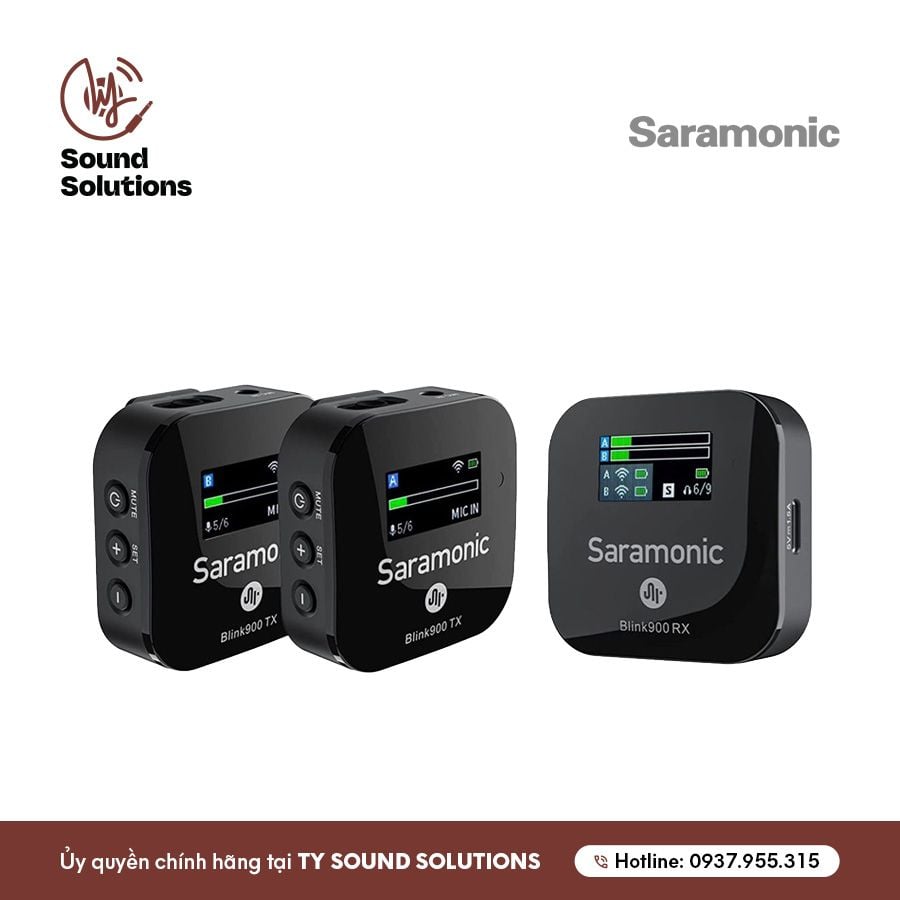 BỘ MICRO KHÔNG DÂY CHÍNH HÃNG - SARAMONIC BLINK900 B2