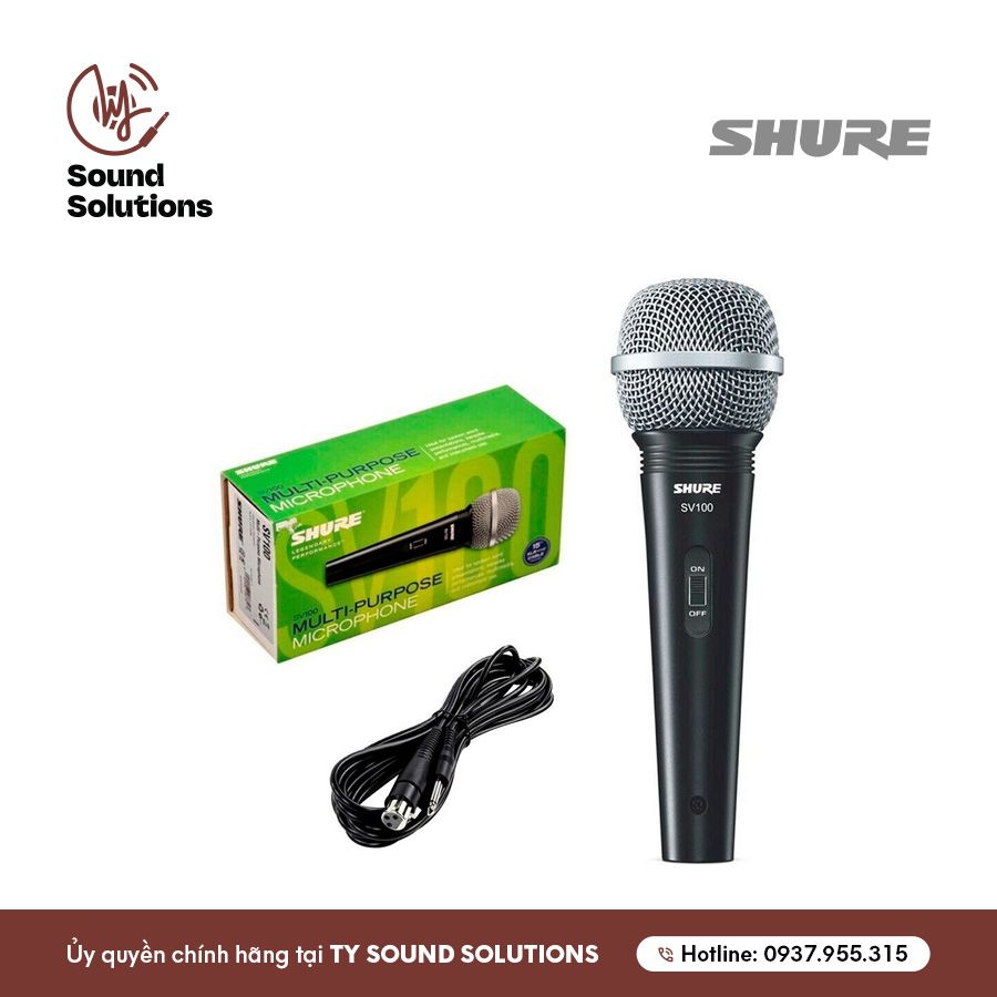 MICRO CÓ DÂY CHÍNH HÃNG - SHURE SV100-X