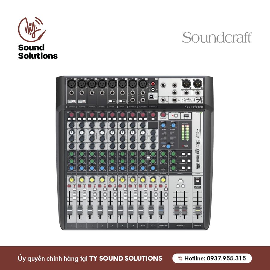 BÀN MIXER ANALOG CHÍNH HÃNG - SOUNDCRAFT SIGNATURE 12MT