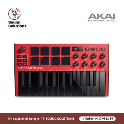  THIẾT BỊ SẢN XUẤT ÂM NHẠC CHÍNH HÃNG - AKAI MPK MINI 3 RED 