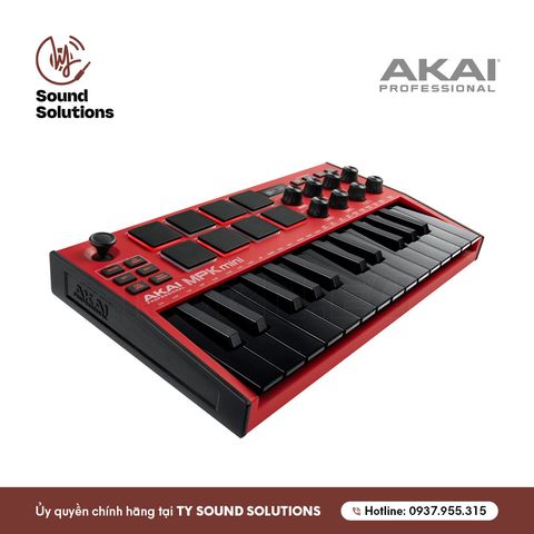  THIẾT BỊ SẢN XUẤT ÂM NHẠC CHÍNH HÃNG - AKAI MPK MINI 3 RED 