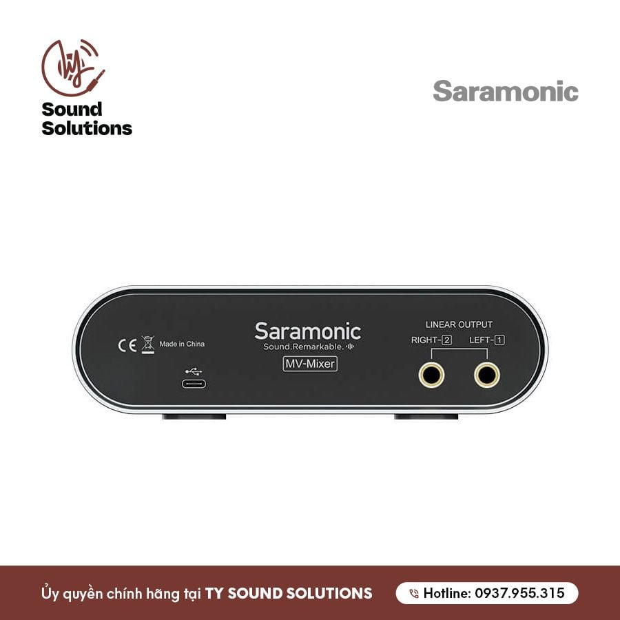 SOUNDCARDS CHÍNH HÃNG - SARAMONIC MV-MIXER 2 KÊNH