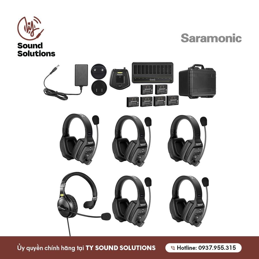 HỆ THỐNG TAI NGHE INTERCOM CHÍNH HÃNG - SARAMONIC WITALK WT6D