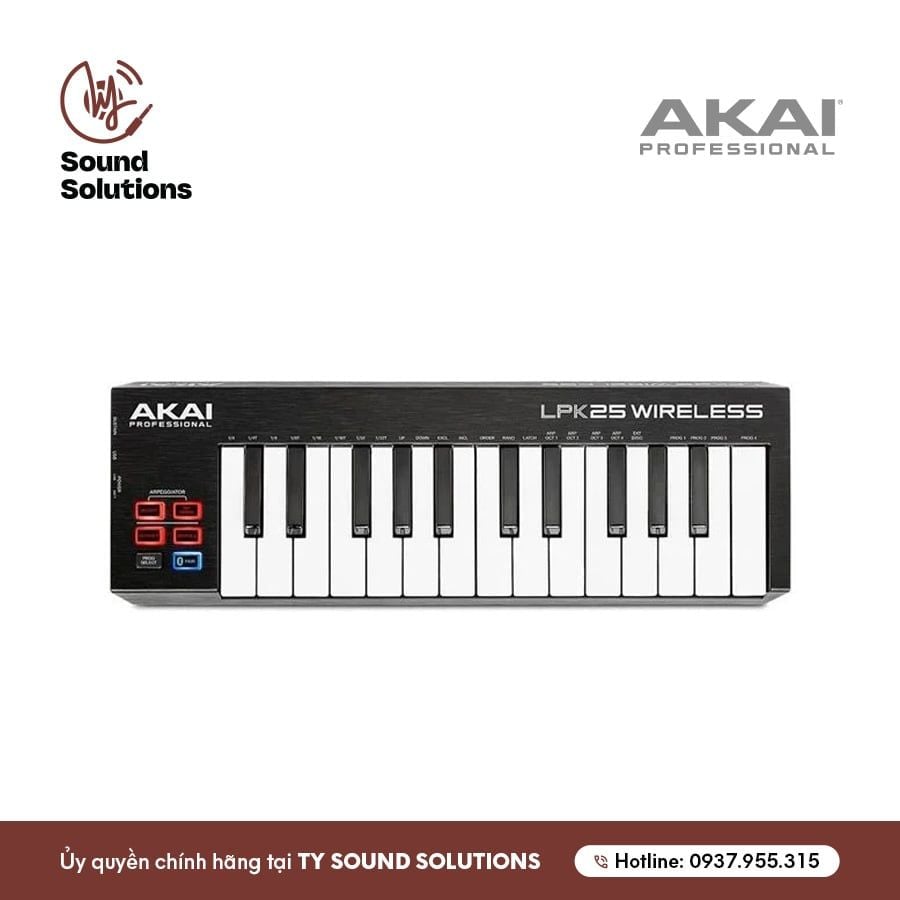 THIẾT BỊ SẢN XUẤT ÂM NHẠC CHÍNH HÃNG - AKAI LPK25WIRELESS