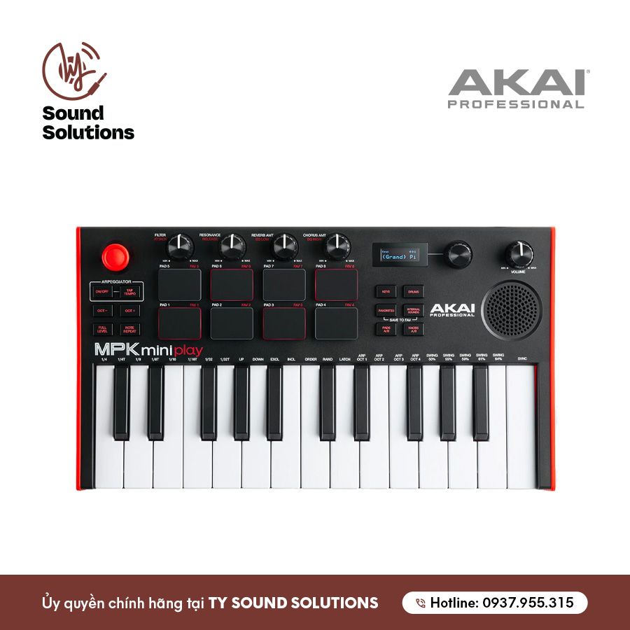 THIẾT BỊ SẢN XUẤT ÂM NHẠC CHÍNH HÃNG - AKAI MPKMINI PLAY 3