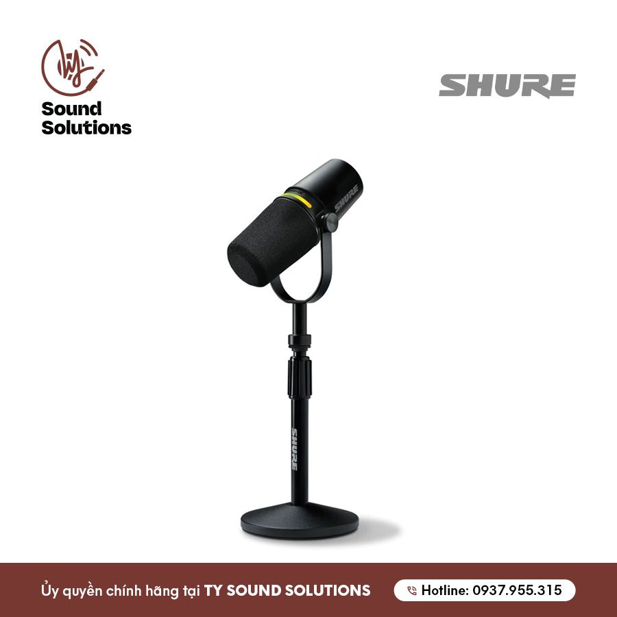 MICRO THU ÂM CHUYÊN NGHIỆP CHÍNH HÃNG - SHURE MV7+ MÀU ĐEN + KIT