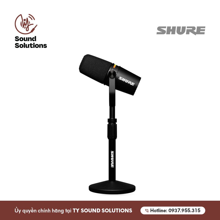 MICRO THU ÂM CHUYÊN NGHIỆP CHÍNH HÃNG - SHURE MV7+ MÀU ĐEN + KIT