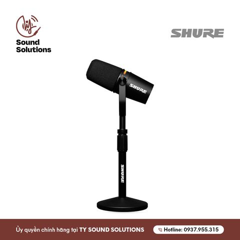  MICRO THU ÂM CHUYÊN NGHIỆP CHÍNH HÃNG - SHURE MV7+ MÀU ĐEN + KIT 