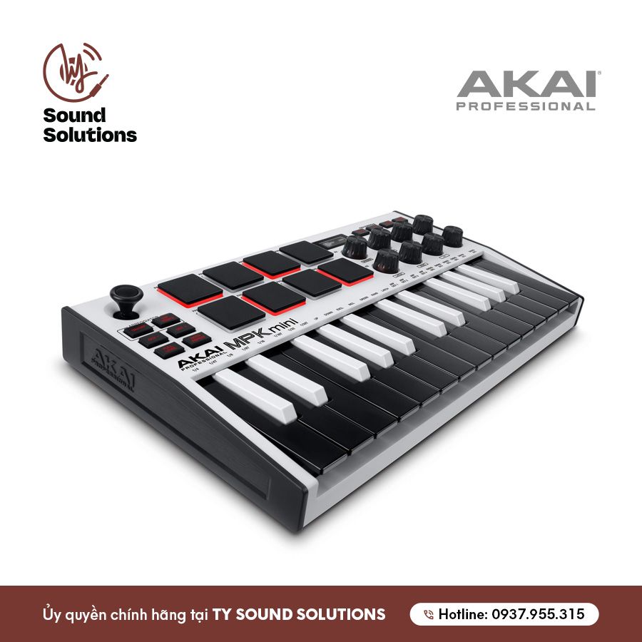 THIẾT BỊ SẢN XUẤT ÂM NHẠC CHÍNH HÃNG - AKAI MPK MINI 3 WHITE