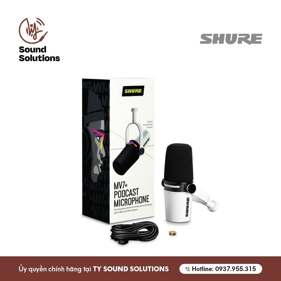 MICRO THU ÂM CHUYÊN NGHIỆP CHÍNH HÃNG - SHURE MV7+