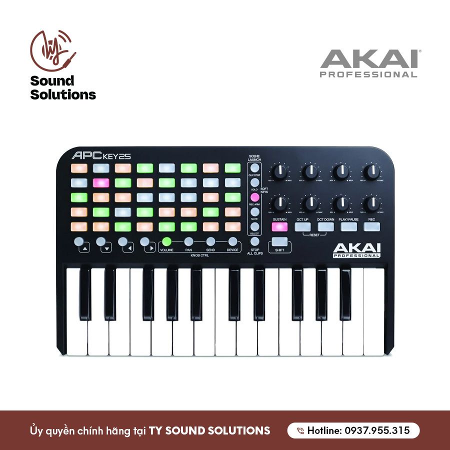 THIẾT BỊ SẢN XUẤT ÂM NHẠC CHÍNH HÃNG - AKAI APC KEY 25
