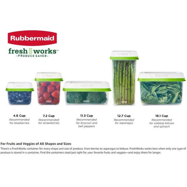 [4 size lẻ hộp & nắp] HỘP TRỮ RAU CỦ QUẢ TƯƠI LÂU - RAU THỞ Rubbermaid ...