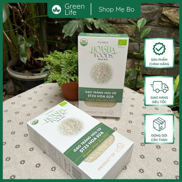 Gạo trắng hữu cơ ST25 Hoa Sữa 1kg
