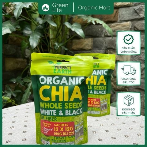 Hạt chia hữu cơ Perfect Earth 144g
