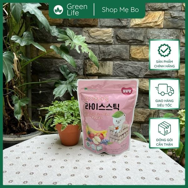 Bánh gạo hữu cơ hình que  Ddoddomam 20g