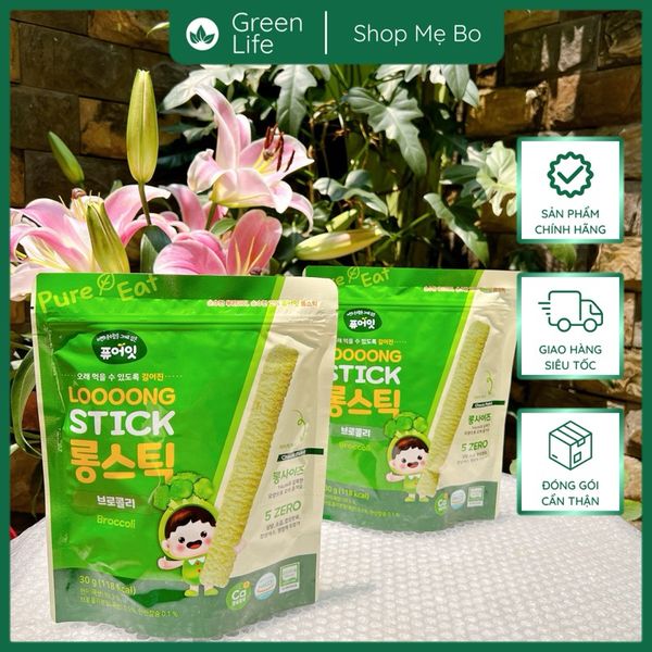 Bánh Gạo Ăn Dặm Hữu Cơ NAEBRO Hàn Dạng Thanh Dài 30g - Vị Bông Cải - Bí - Khoai - Cho Bé Từ 8 Tháng