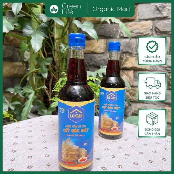 Nước mắm cốtLê Gia chai 525ml,650ml,60ml và 200ml