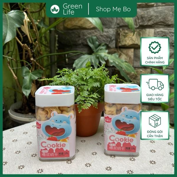 Bánh Quy Popping Hà Mã 120g