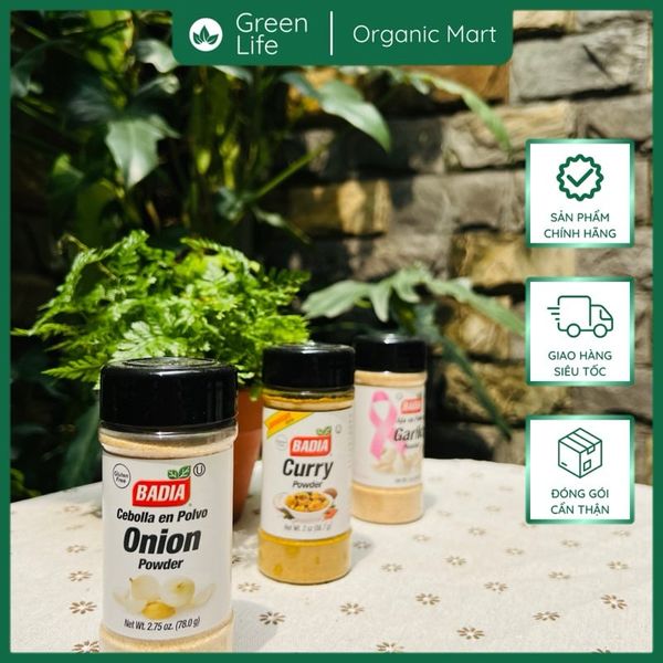Bột Hành , Bột Tỏi ,Bột cà ri Badia Onion Powder 78g