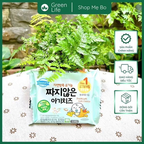 PHÔ MAI TÁCH MUỐI HỮU CƠ HÀN QUỐC DENMARK Vị Sữa/ Chuối/ Bí đỏ 6M+