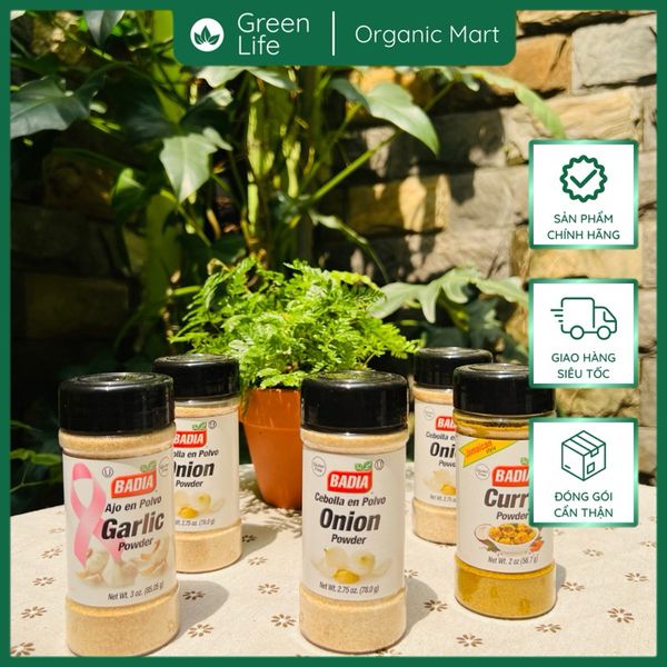 Bột Hành , Bột Tỏi ,Bột cà ri Badia Onion Powder 78g
