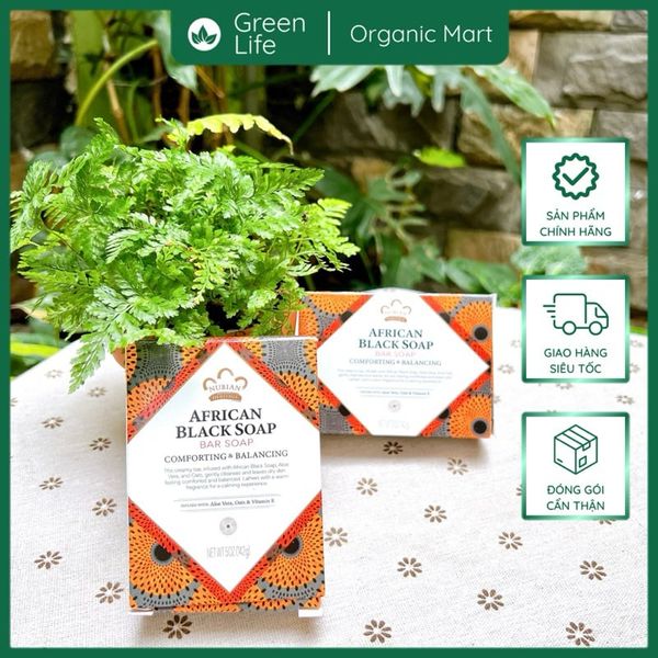 XÀ PHÒNG ĐEN NUBIAN HERITAGE AFRICAN BLACK SOAP