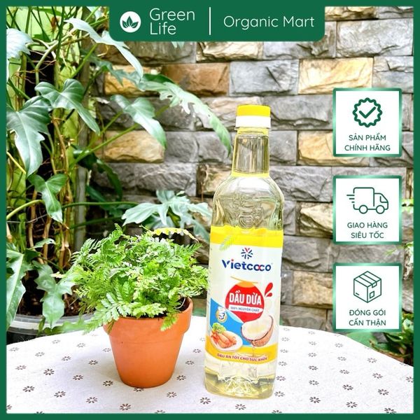 Dầu dừa cooking oil VIETCOCO - chai 1 Lít