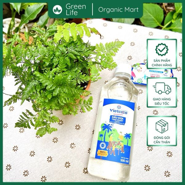 Dầu dừa tinh khiết Premium Organic VIETCOCO - 500ml