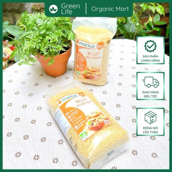 Hạt kê hữu cơ đã bóc vỏ Markal 500g